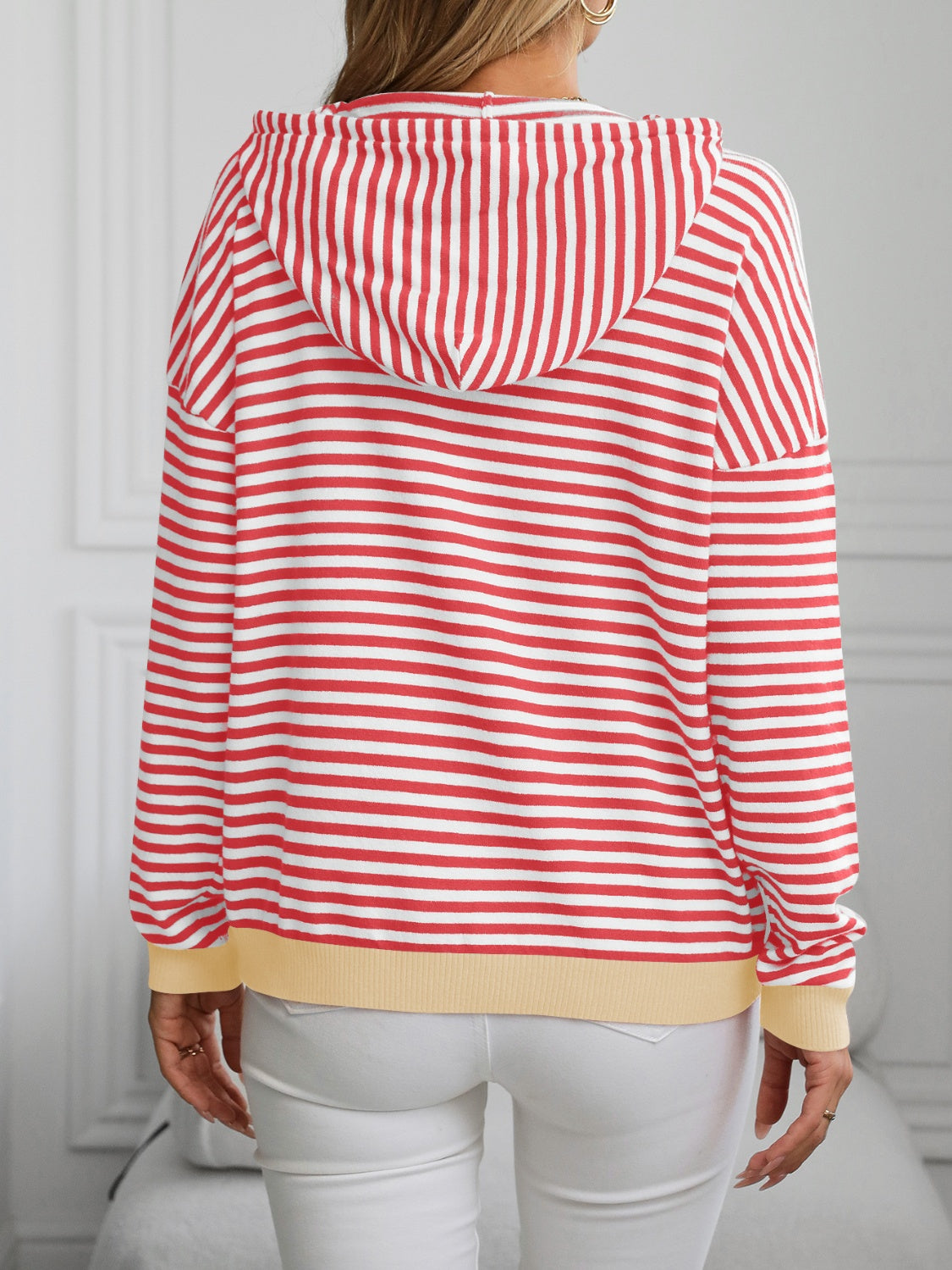 Striped Hooded Knit Top in 6 Colors