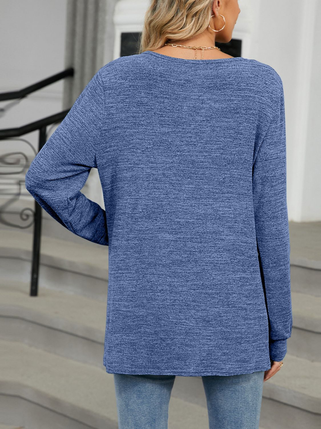 Cutout Long Sleeve Top in 6 Colors