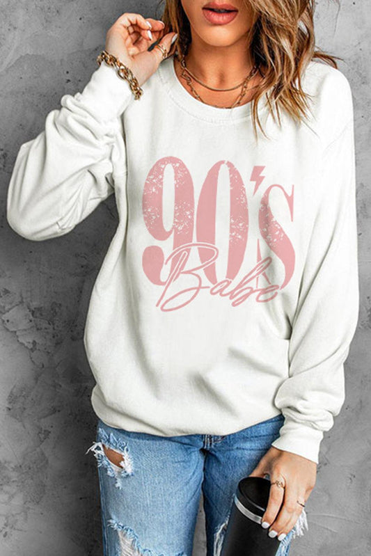 90's BABE Graphic Sweatshirt - Olive Ave