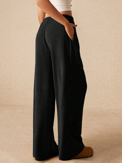 Ribbed Wide Leg Pants in 3 Colors