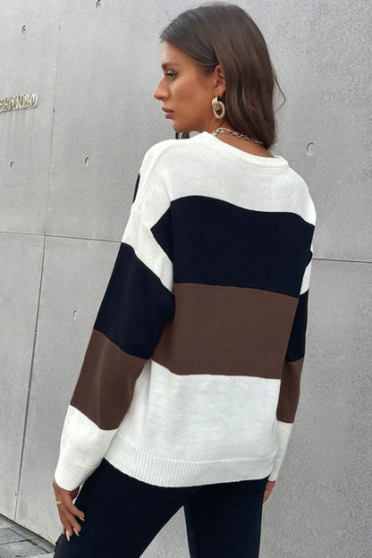 Longing For Fall Color Block Sweater in 4 Colors