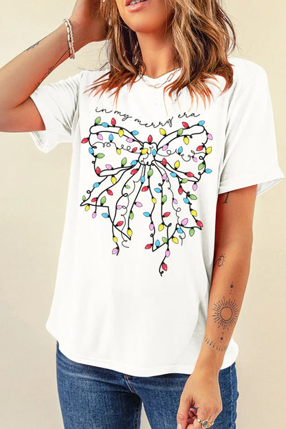 Full Size Christmas Bow T-Shirt