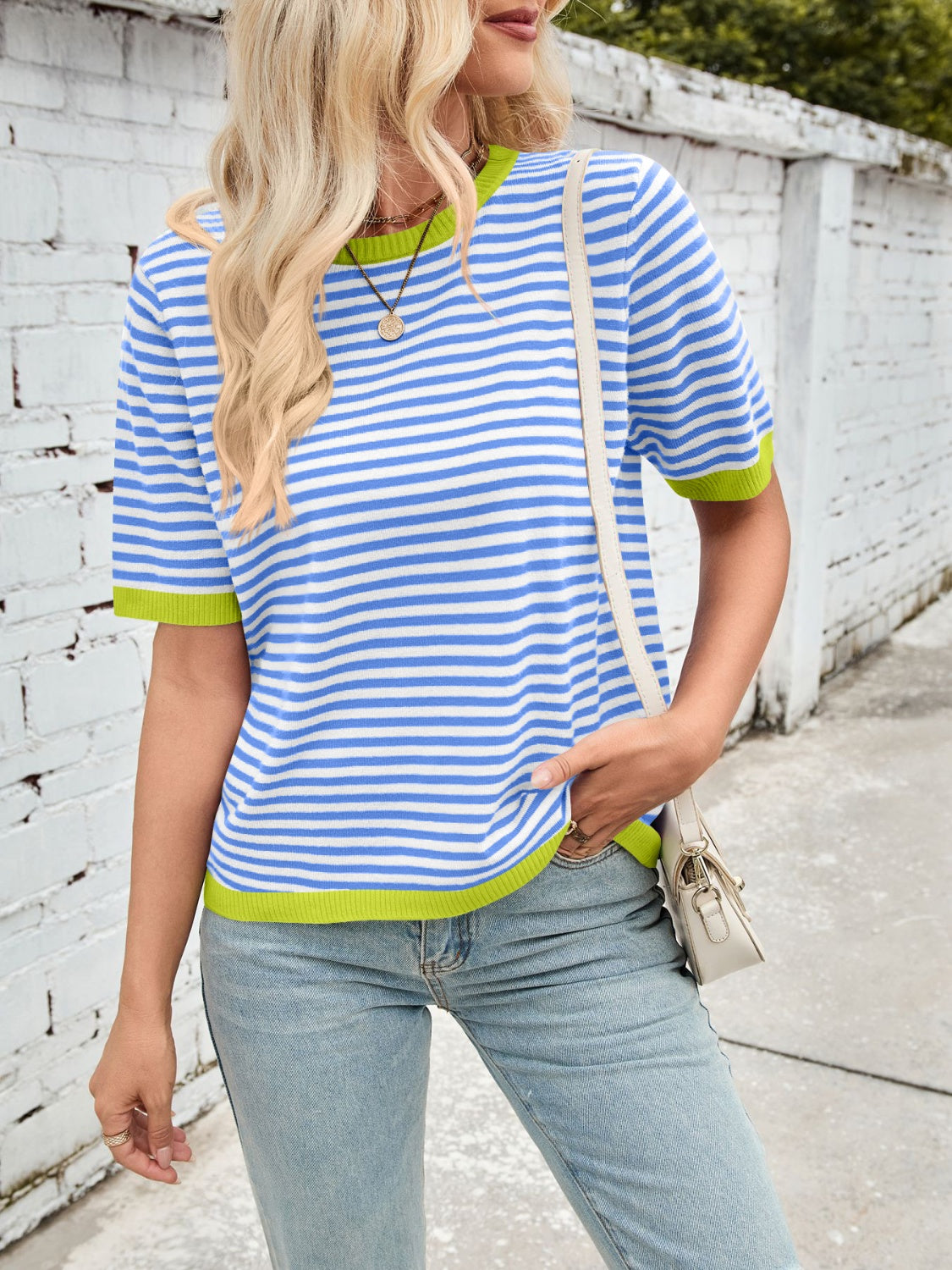 Striped Contrast Top in 7 Colors