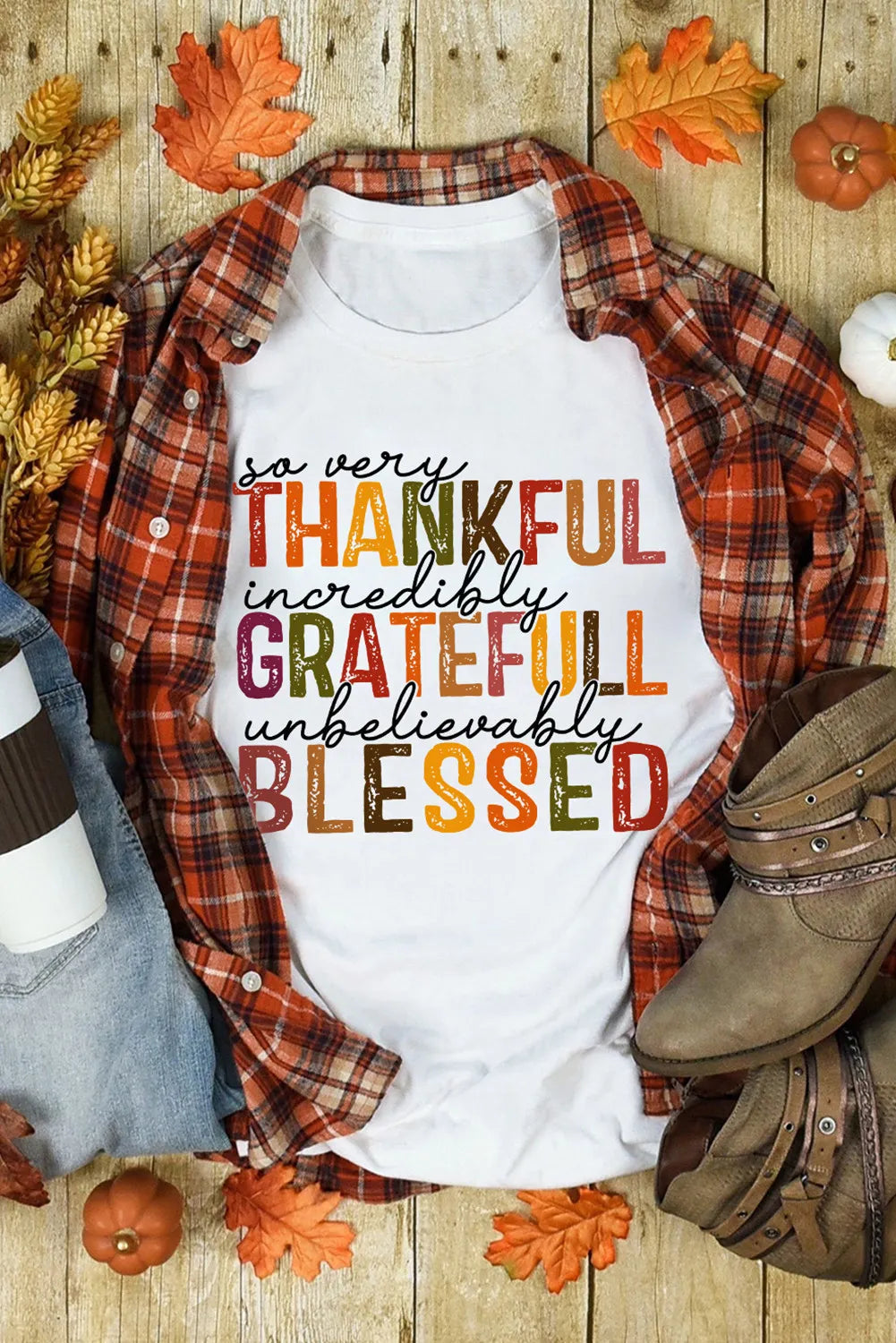 THANKFUL GRATEFUL BLESSED T-Shirt