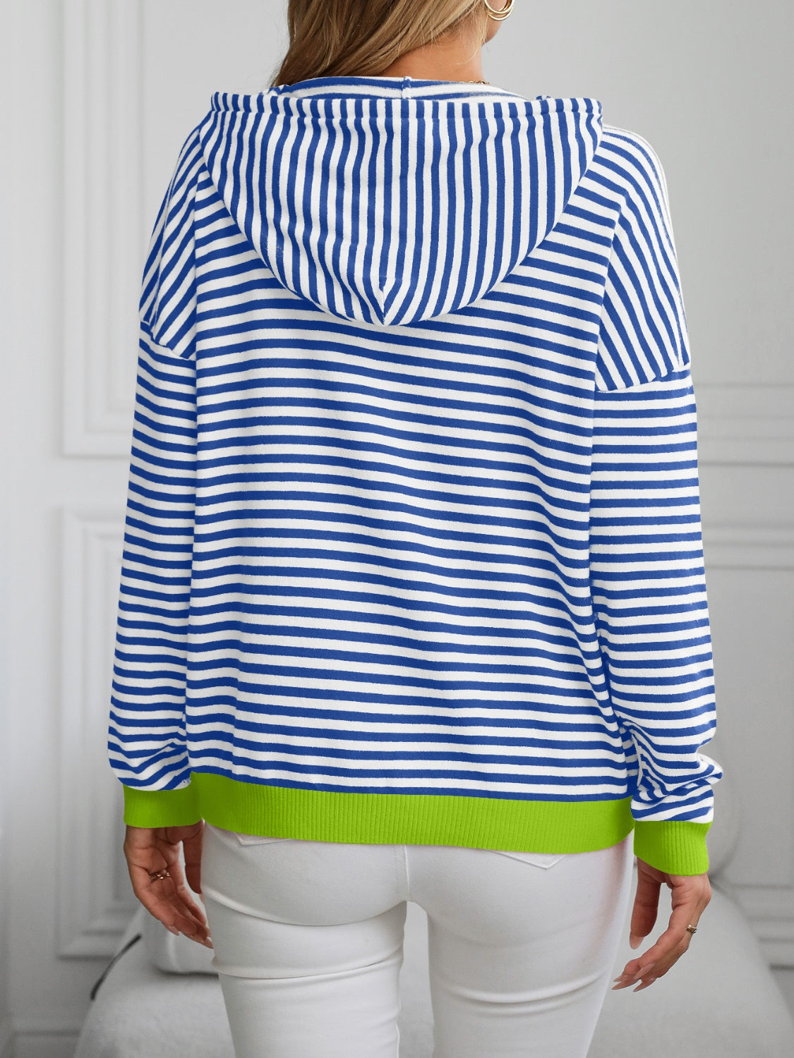 Striped Hooded Knit Top in 6 Colors