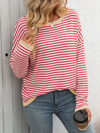 Striped Long Sleeve Sweater in 6 Colors