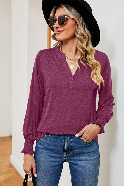 Smocked Long Sleeve Top in 9 Colors