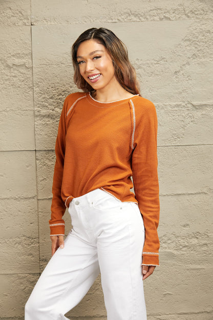 Long Raglan Sleeve Top in 2 Colors