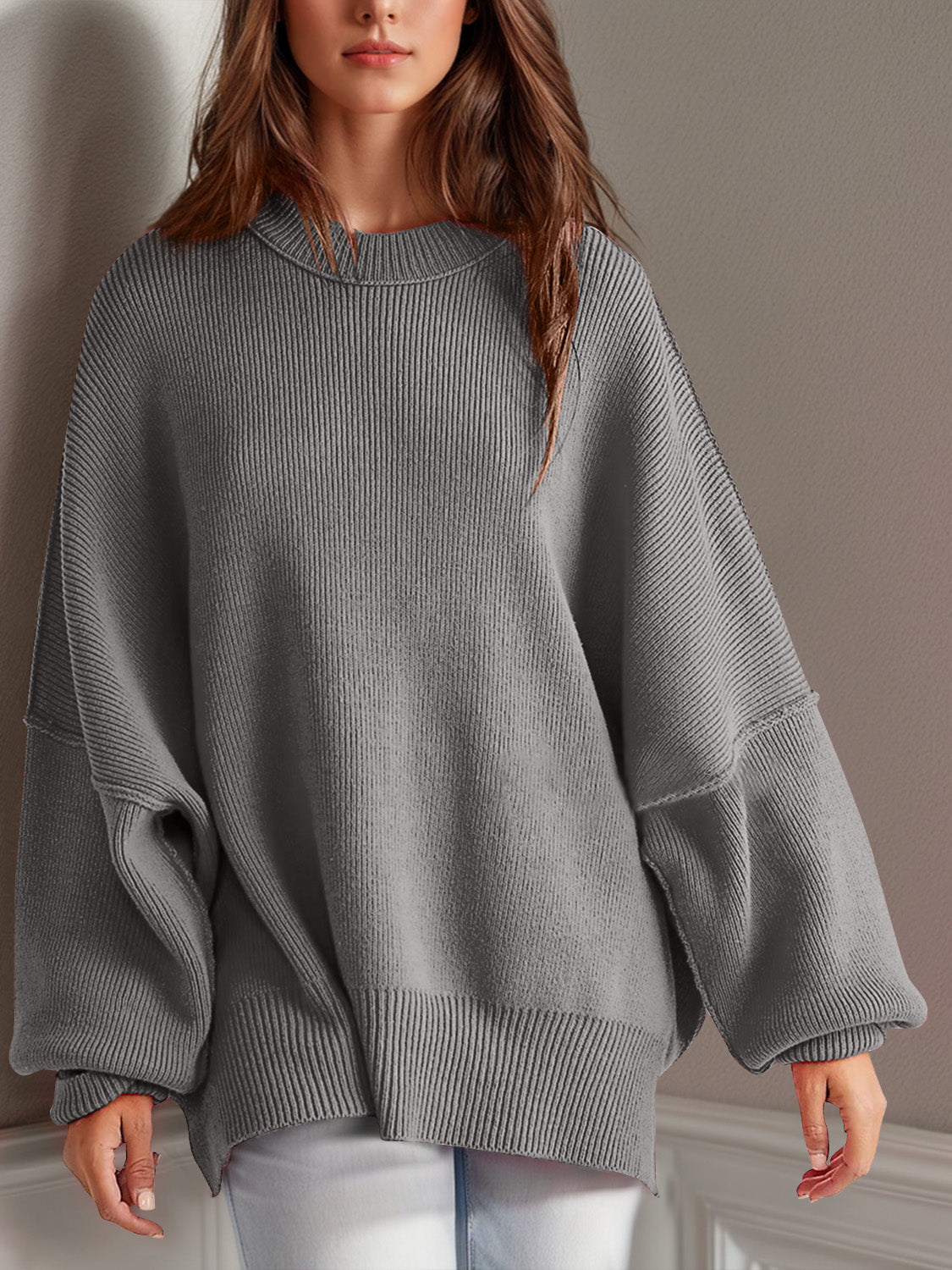 Side Slit  Sweater in 12 Colors