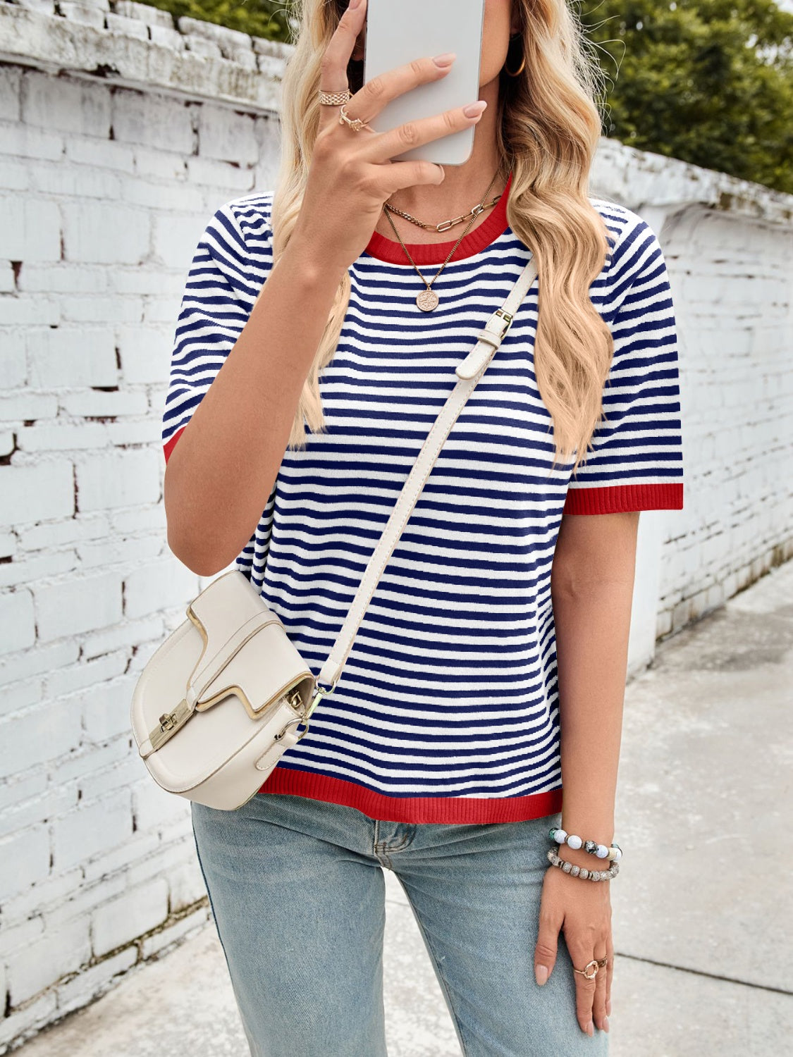 Striped Contrast Top in 7 Colors