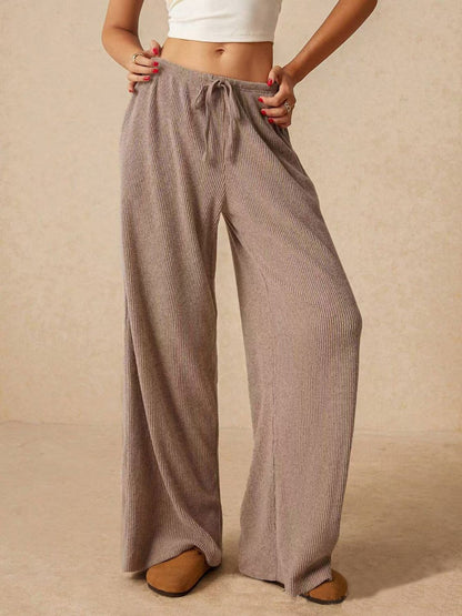 Ribbed Wide Leg Pants in 3 Colors