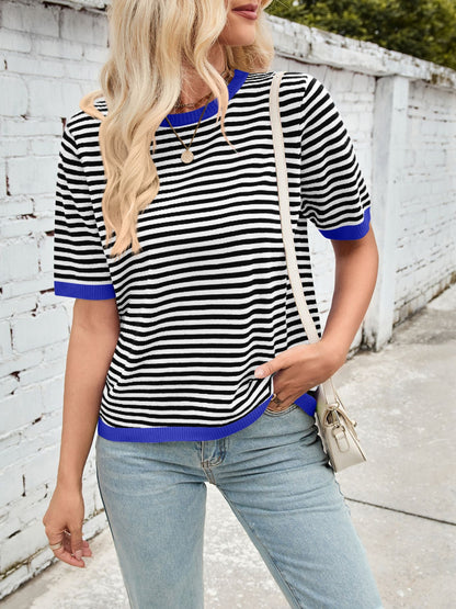 Striped Contrast Top in 7 Colors