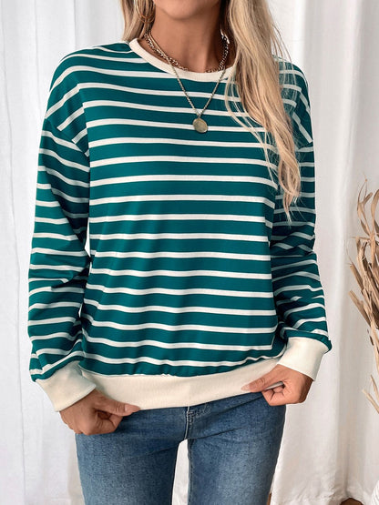 Striped Contrast Sweatshirt