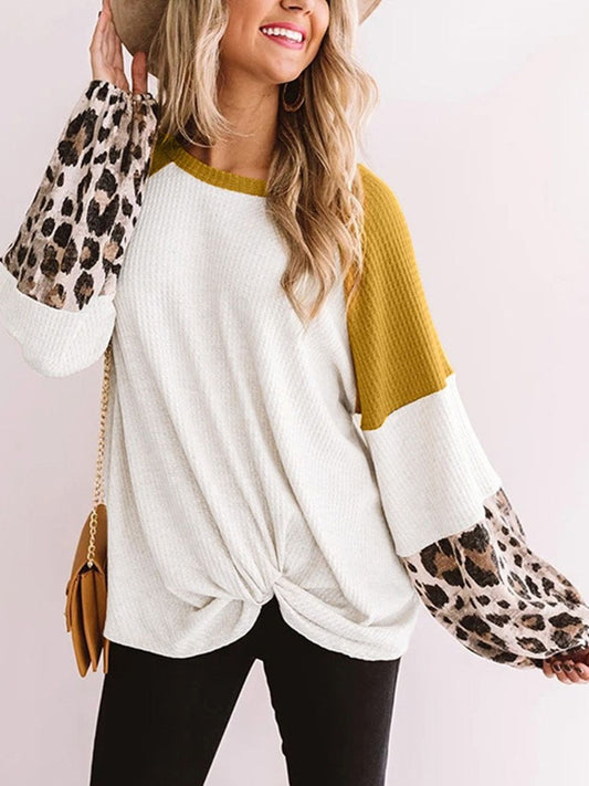 Twisted Color Block Top in 2 Colors