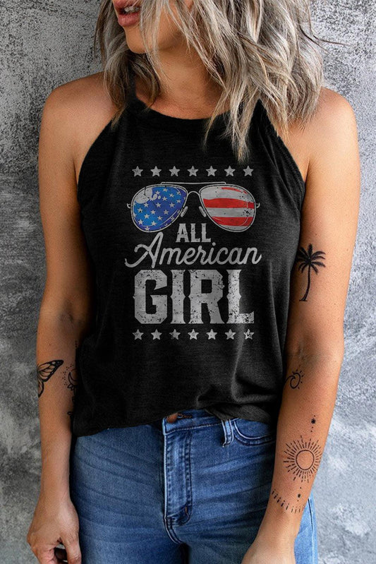 ALL AMERICAN GIRL Graphic Tank - Olive Ave