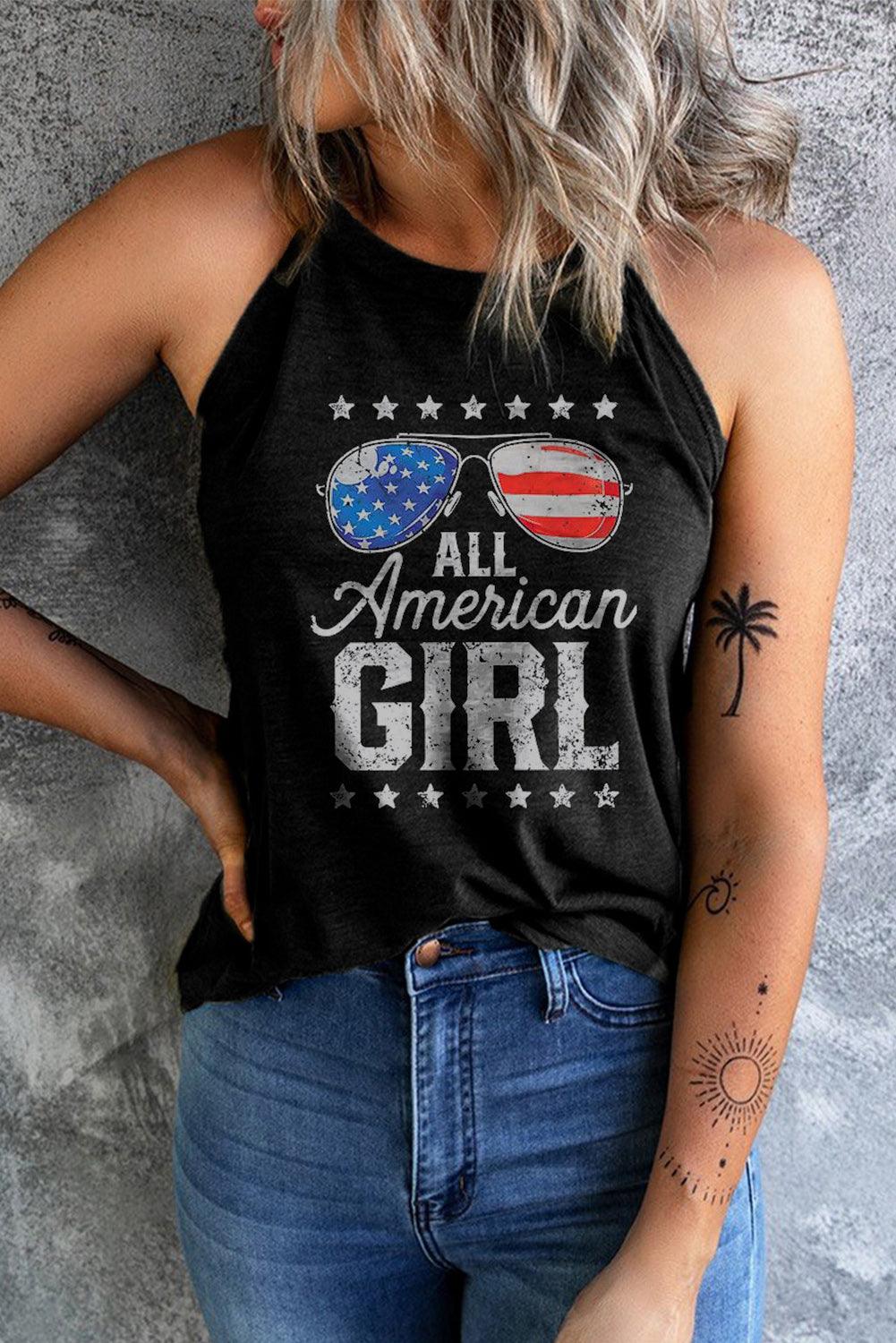 ALL AMERICAN GIRL Graphic Tank - Olive Ave