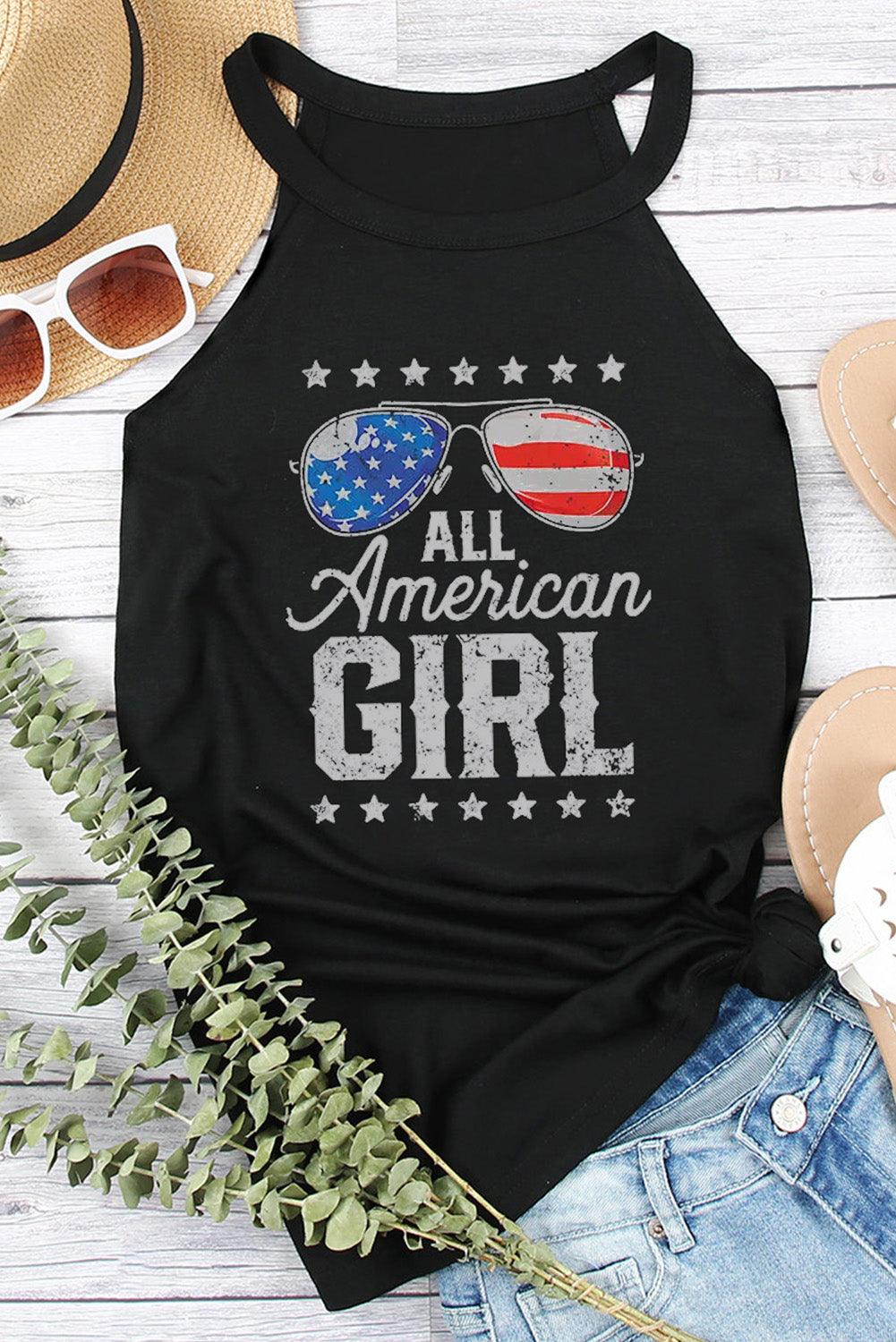 ALL AMERICAN GIRL Graphic Tank - Olive Ave