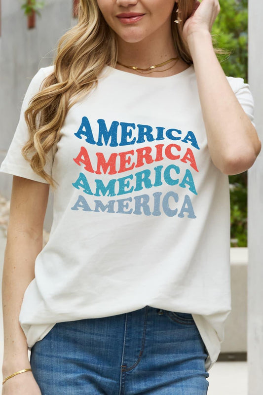 AMERICA Graphic Tee - Olive Ave