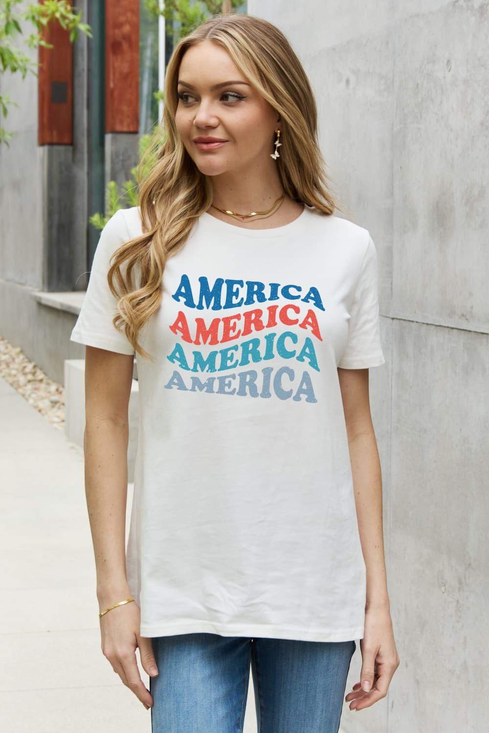 AMERICA Graphic Tee - Olive Ave