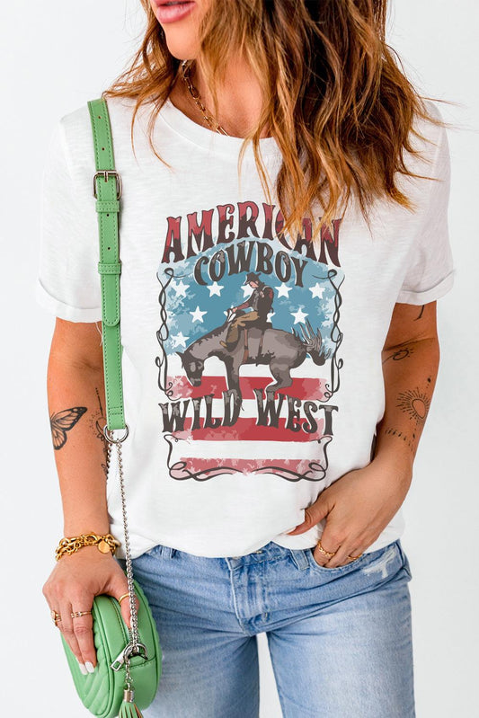 AMERICAN COWBOY WILD WEST Tee Shirt - Olive Ave