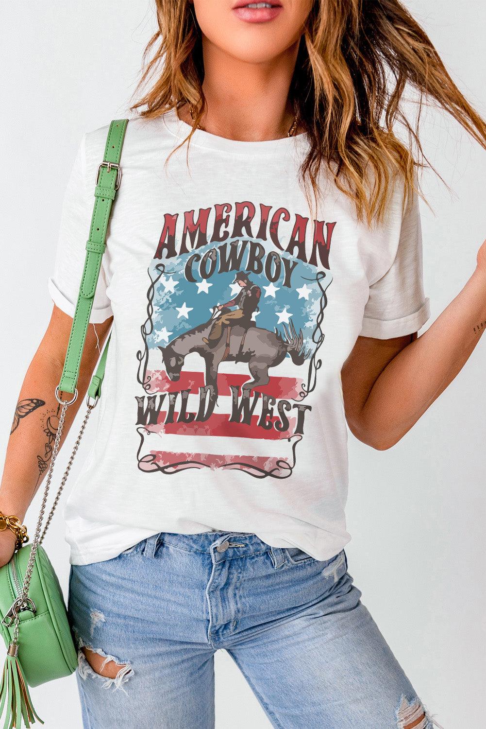 AMERICAN COWBOY WILD WEST Tee Shirt - Olive Ave