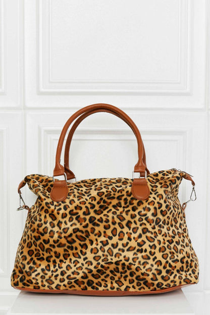 Animal Print Brushed Weekender Bag - Olive Ave