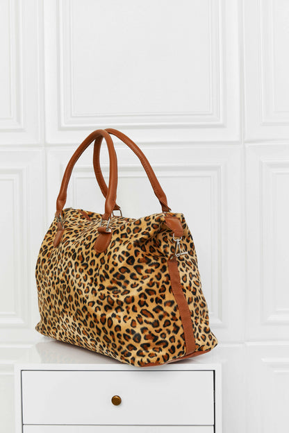 Animal Print Brushed Weekender Bag - Olive Ave