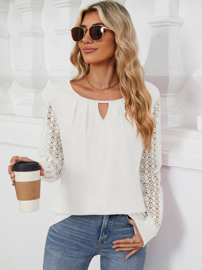 Cutout Long Sleeve Top in 6 Colors