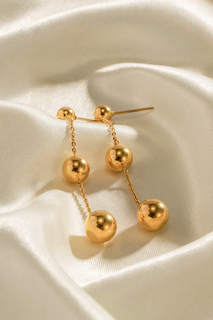 Ball Bead and Chain Earrings - Olive Ave