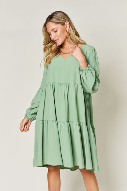 Full Size Tiered Dress with Pockets in 5 Colors