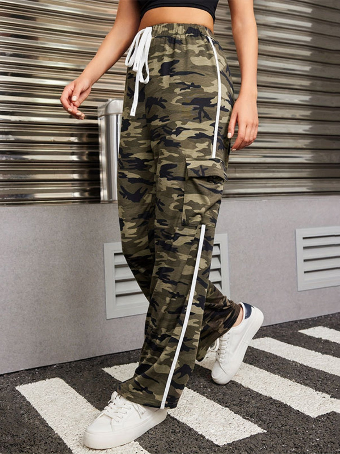 Camouflage Pants with Cargo Pockets