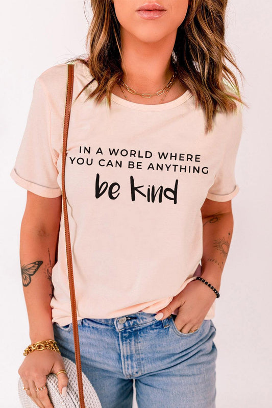 BE KIND Graphic Cuffed Tee - Olive Ave