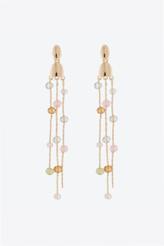 Beaded Long Chain Earrings - Olive Ave