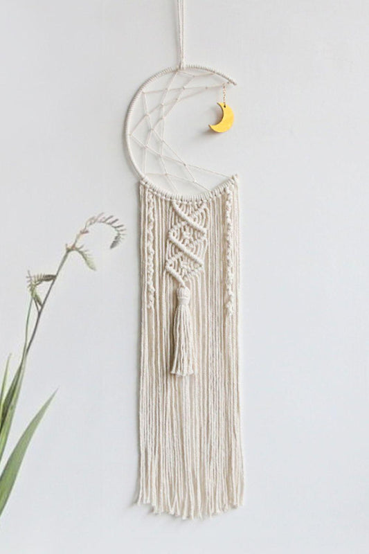 Bohemian Hand-Woven Moon Macrame Wall Hanging - Olive Ave