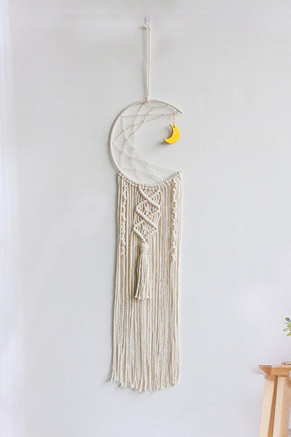 Bohemian Hand-Woven Moon Macrame Wall Hanging - Olive Ave