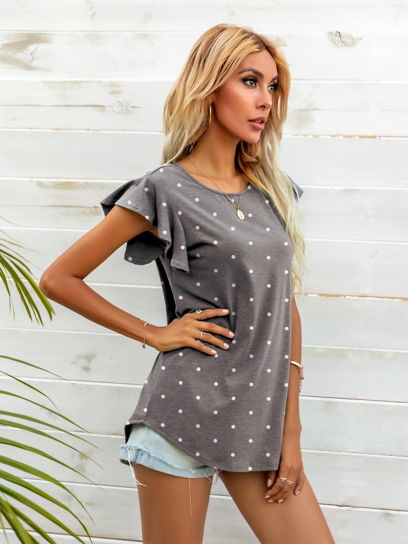 Butterfly Sleeve Top in Several Prints in 12 Colors - Olive Ave