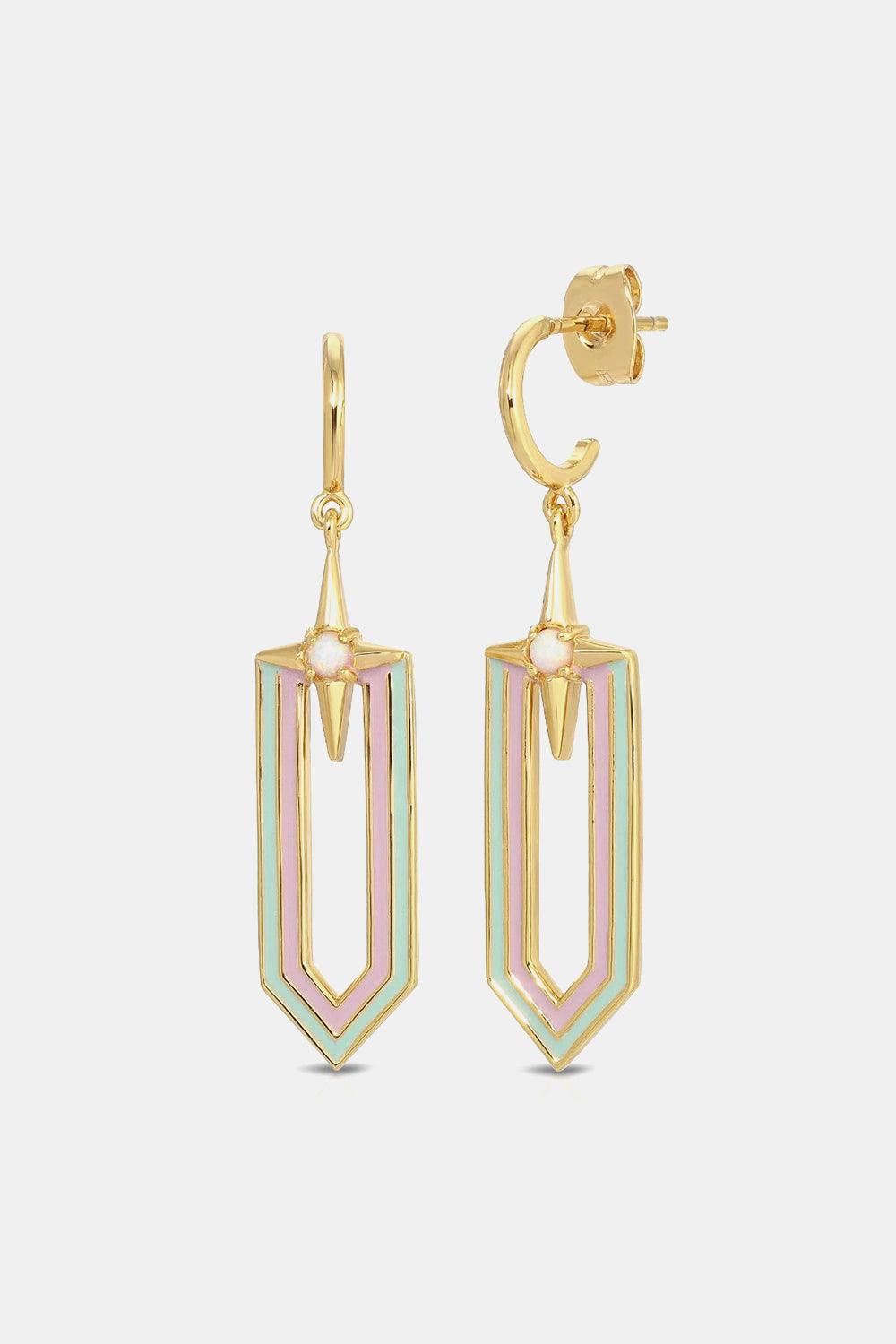 C-Hoop Star Drop Earrings - Olive Ave