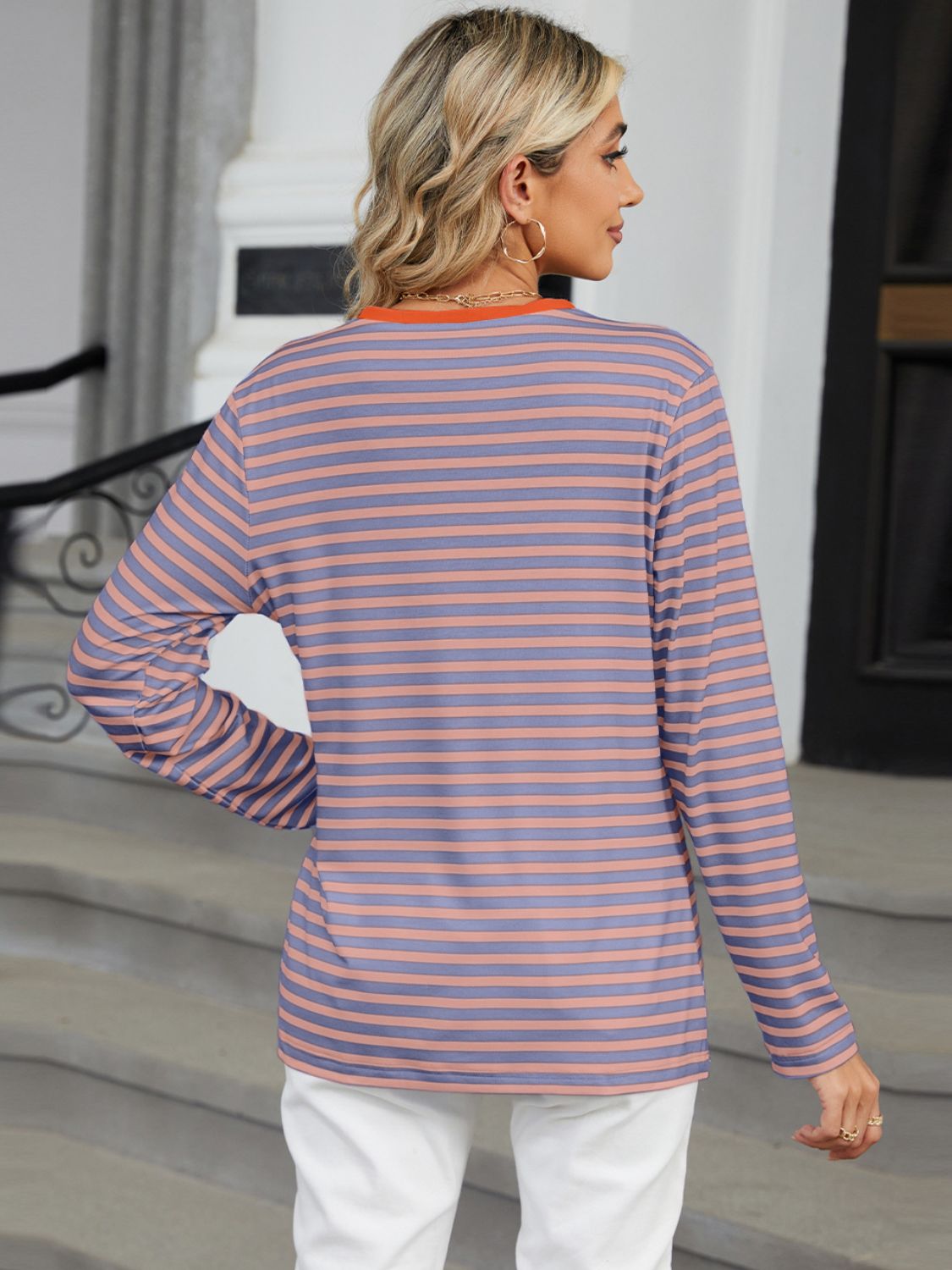 Striped Notched Top in 6 Colors