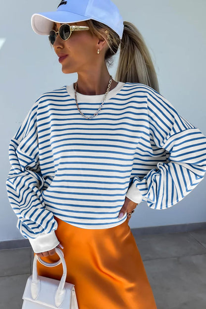 Striped Long Sleeve Sweatshirt