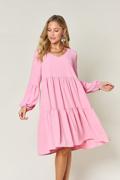 Full Size Tiered Dress with Pockets in 5 Colors