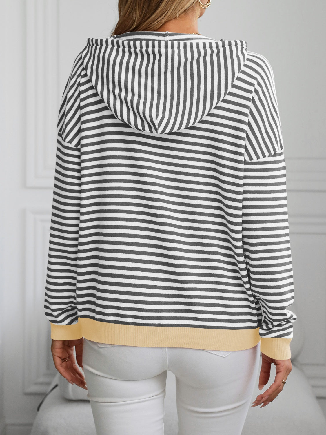 Striped Hooded Knit Top in 6 Colors