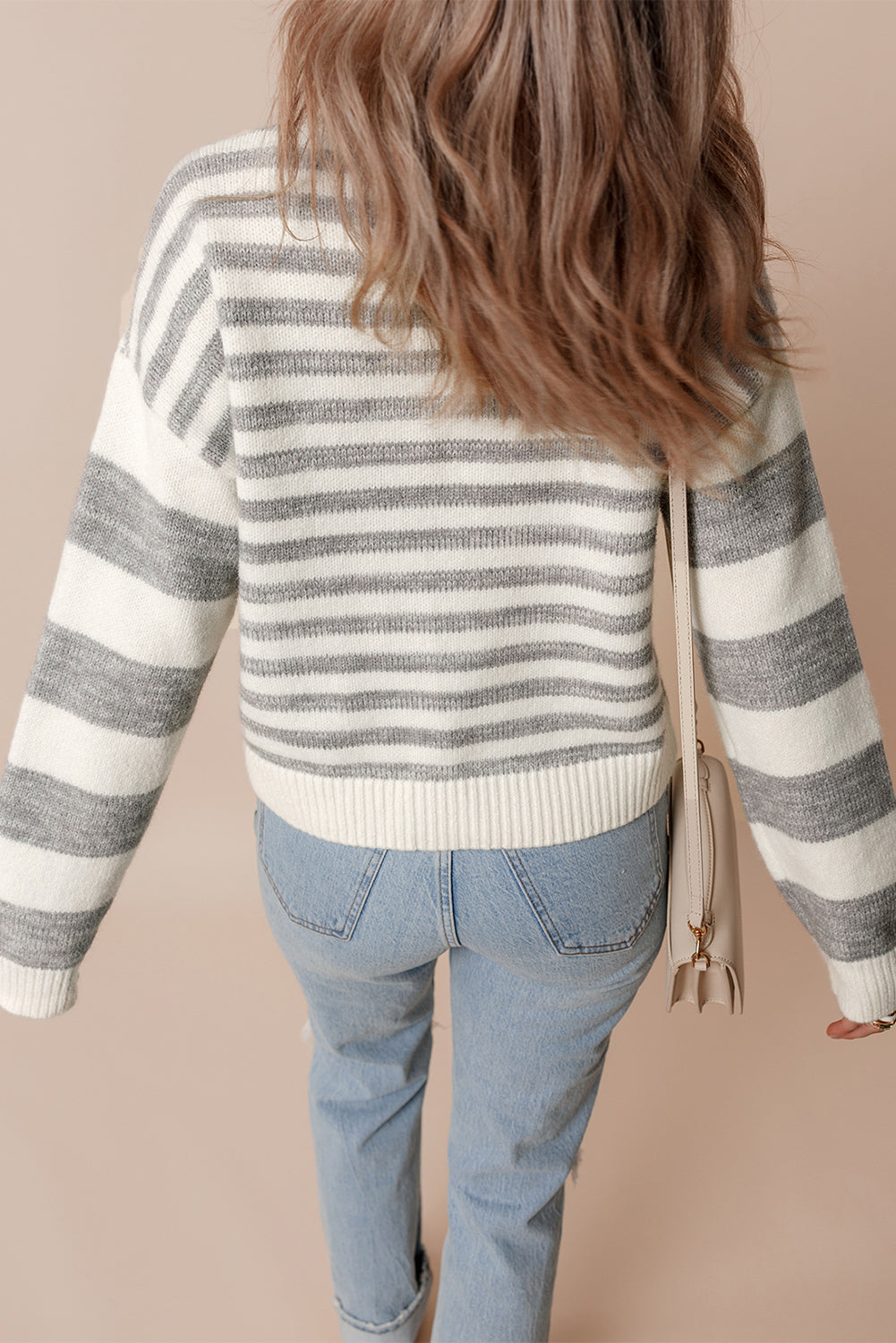 Striped Dropped Shoulder Sweater