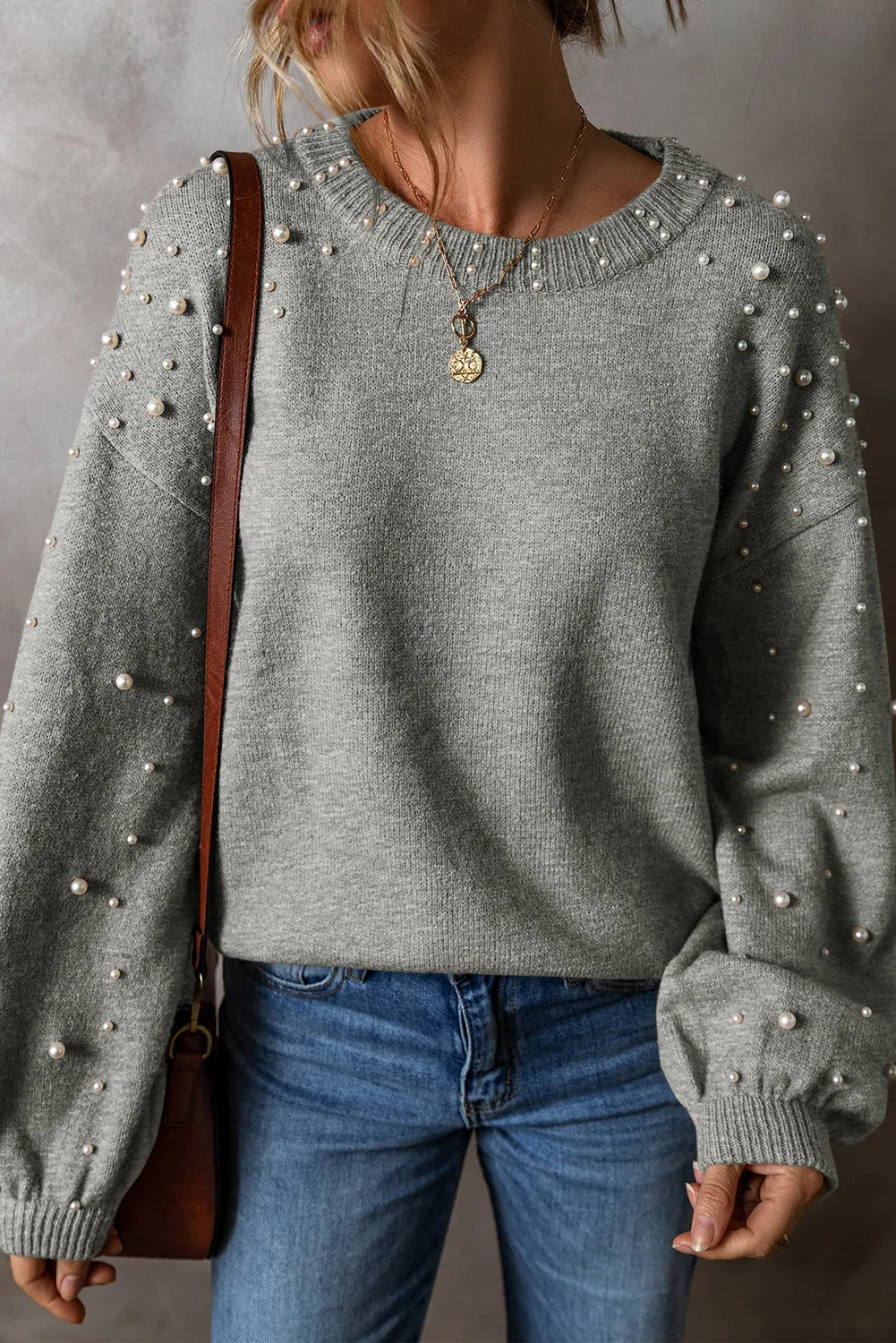 Pearl Detail Sweater in 4 Colors