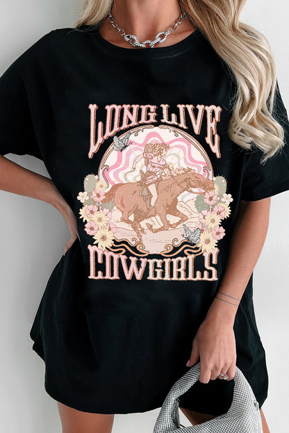 LONG LIVE COWGIRLS Oversize Graphic Tee