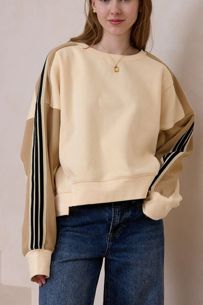 Contrast Long Sleeve Sweatshirt