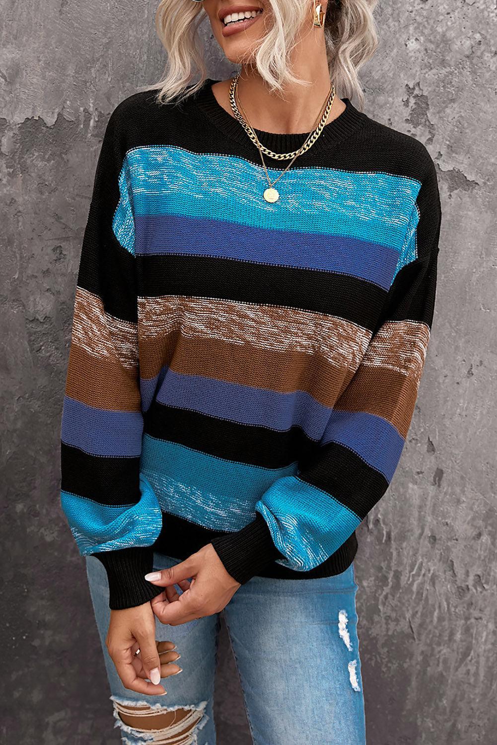 Color Block Sweater - Olive Ave