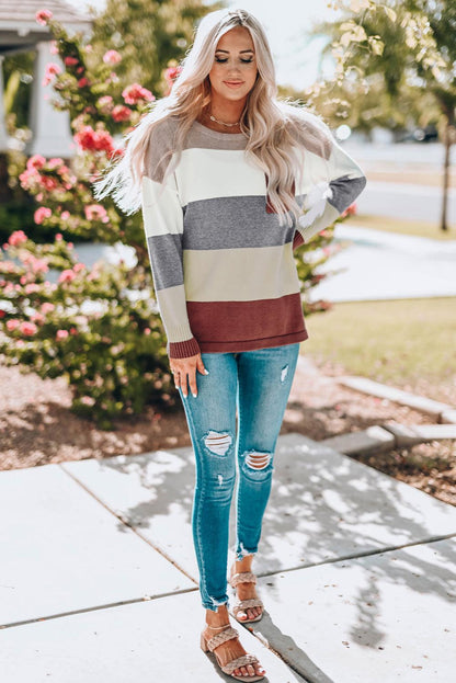 Color Block Sweater - Olive Ave