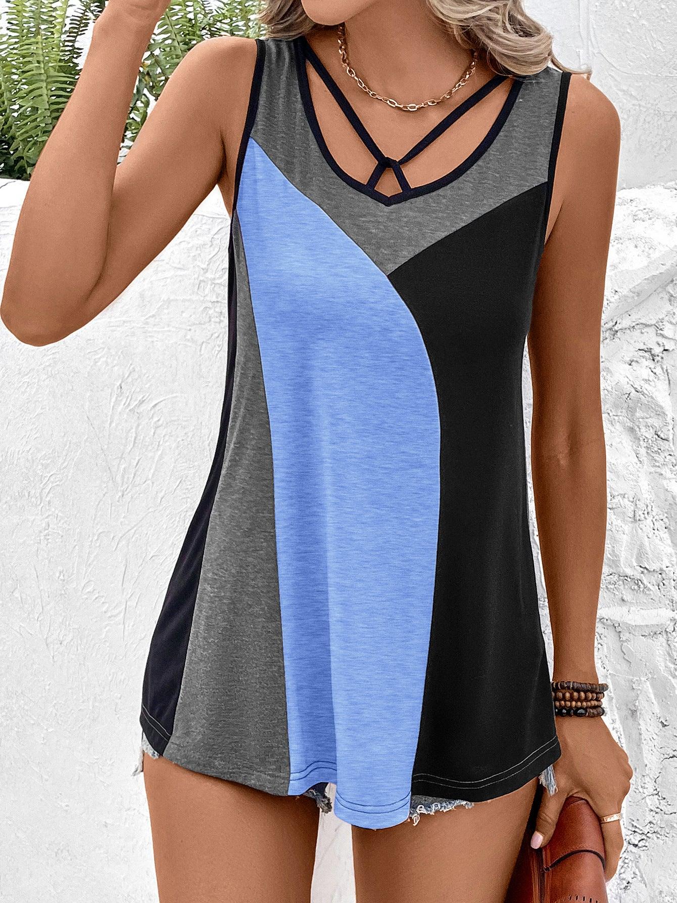 Color Block Tank Top - Olive Ave