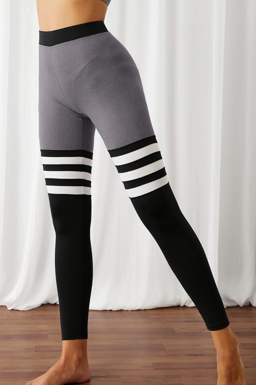 Color Block Yoga Leggings - Olive Ave