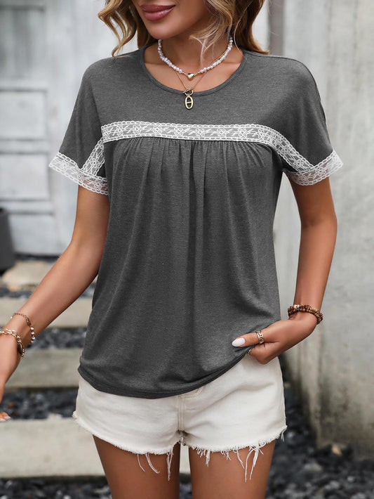 Contrast Short Sleeve Tee - Olive Ave